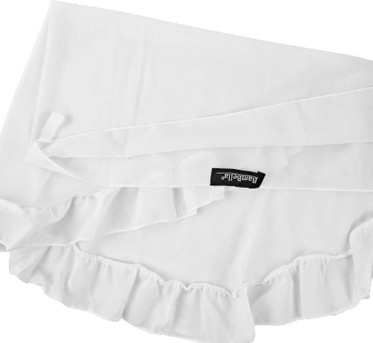 BamBella® - Rok - Onesize omslag doek Strand rokje kort doorzichtig chiffon Wit