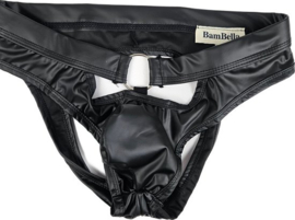 BamBella ® Slip Onderbroek - MAT glans - Zwart BDSM kleding erotische heren kleding