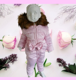 Children's Pram suit with Fur collar and rhinestones ski suit Girls