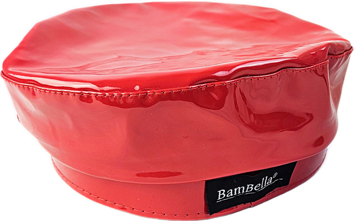BamBella® Pet - sexy Glans hoed mix van Latex en stof Datex Wetlook Rood