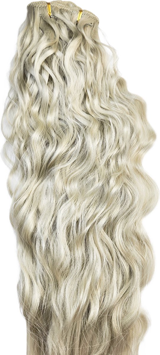 Hair extensions - Clip In - Blond - clip ins curly krullen - Synthetisch haar