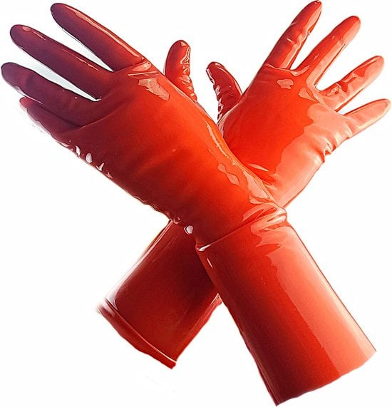 100% LATEX Handschoenen Rood