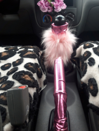 Auto bekleding Mat glans met bont 5 Delig