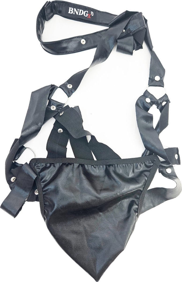 BNDGx® - Sexy Erotische bondage -XL/XXL - onderbroek onesize Heren body Zwart mannen lingerie