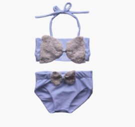 Bikini Wit kant  baby en kind Zwemkleding Badkleding meisje