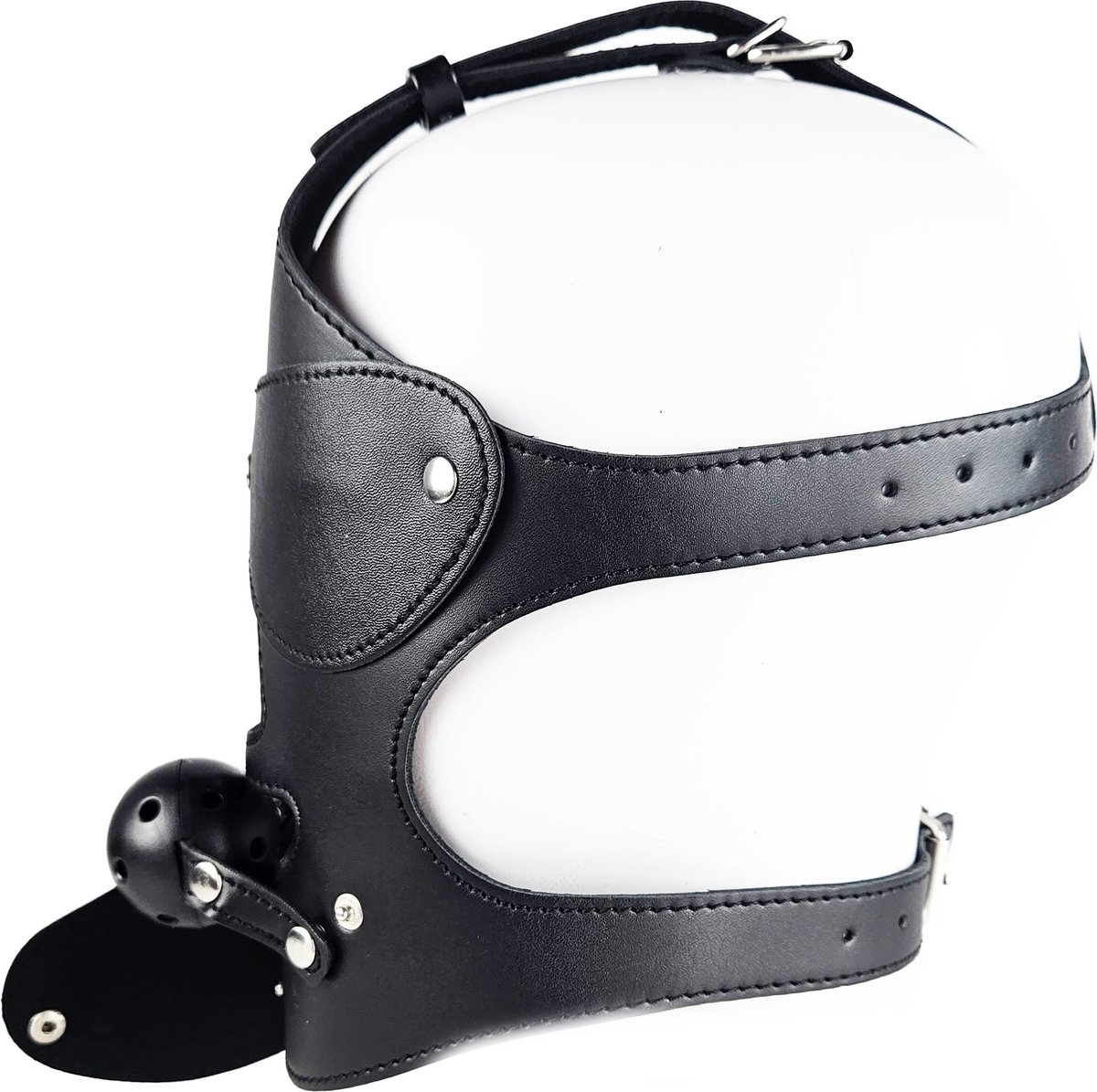 BNDGx® - Extreme BDSM Masker - Nep Leer - Met Gag - SM