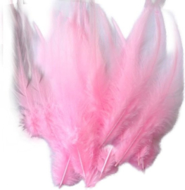 Roze Veren 20 stuks pluche decoratie vogel veer knutselen hobby