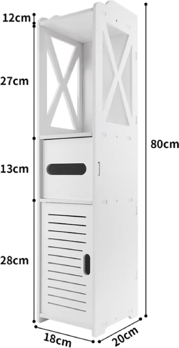 Kast klein voor Badkamer perfect in kleine ruimte Organizer planken badkamermeubel wit