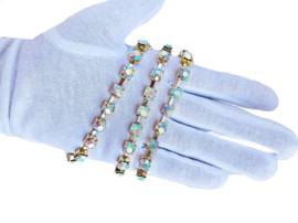 BamBella® - Strass ketting lint - 1 meter - SS38 2mm - Grote steentjes touw crystal Glitter band