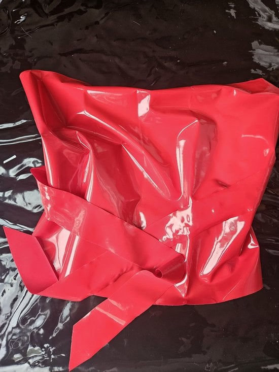 Datex Top (Mix latex en stof) Rood -  - Sexy Erotische dames SM fetish kleding