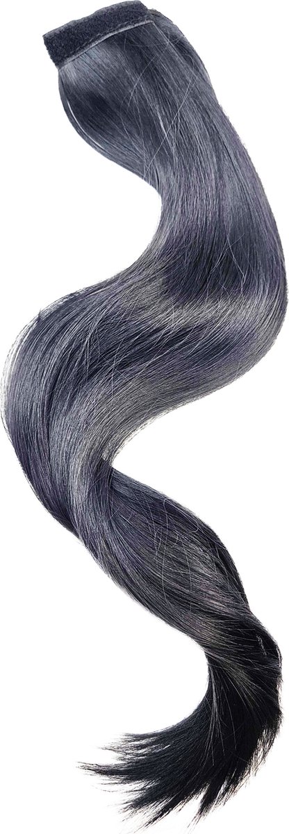Paardenstaart hair extentsions Zwart wrap around - Synthetisch haar