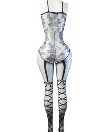 BamBella ® - Panty pak -Onesize - body suit - Dames - Onesize - Erotische jumpsuit van kant lingerie