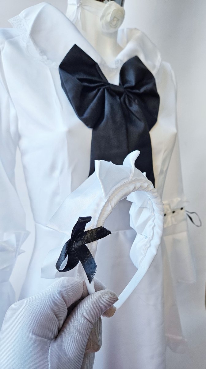 BamBella® - Kleding set - S/M - Japansje meisjes jurk cosplay pak met grote strik en schort