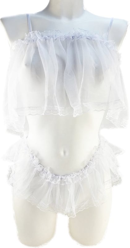 Sexy Erotische lingerie set - 2 delig pak Wit