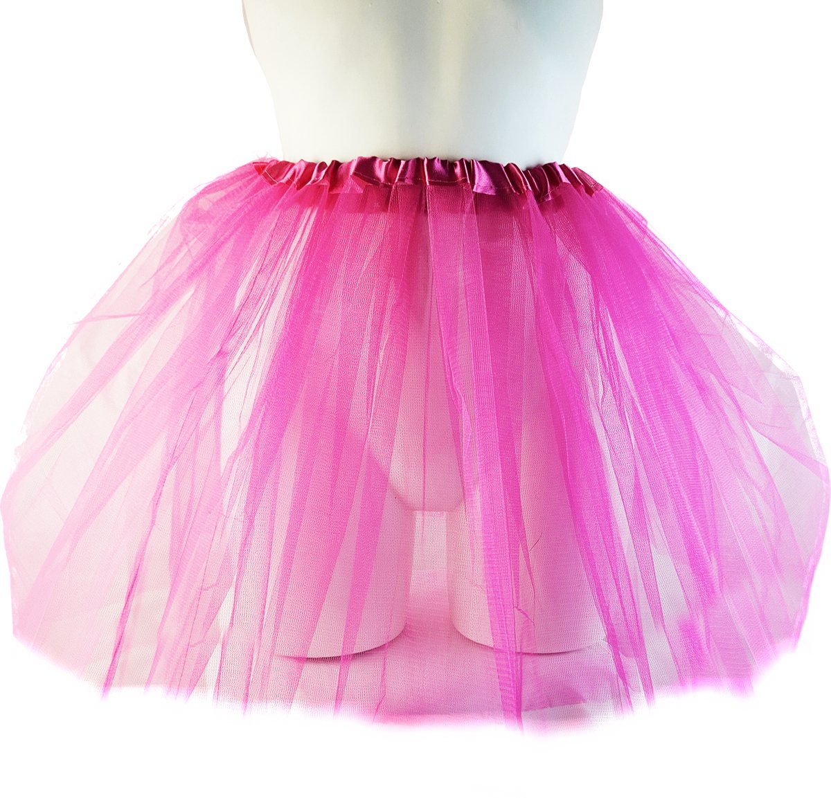 BamBella® - Onesize - Fel Roze tule rok poffig Tulle laagjes rokje rok dames