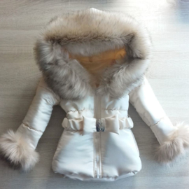 Women's  Winter Coat With Big Fur Collar Fur Faux Fur Jacket