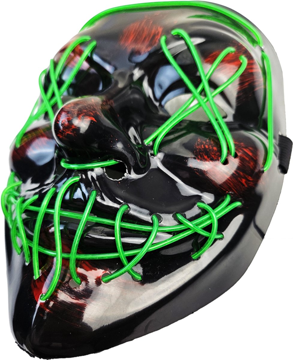 BamBella® Masker Halloween lach X ogen groen carnaval verkleed kleding