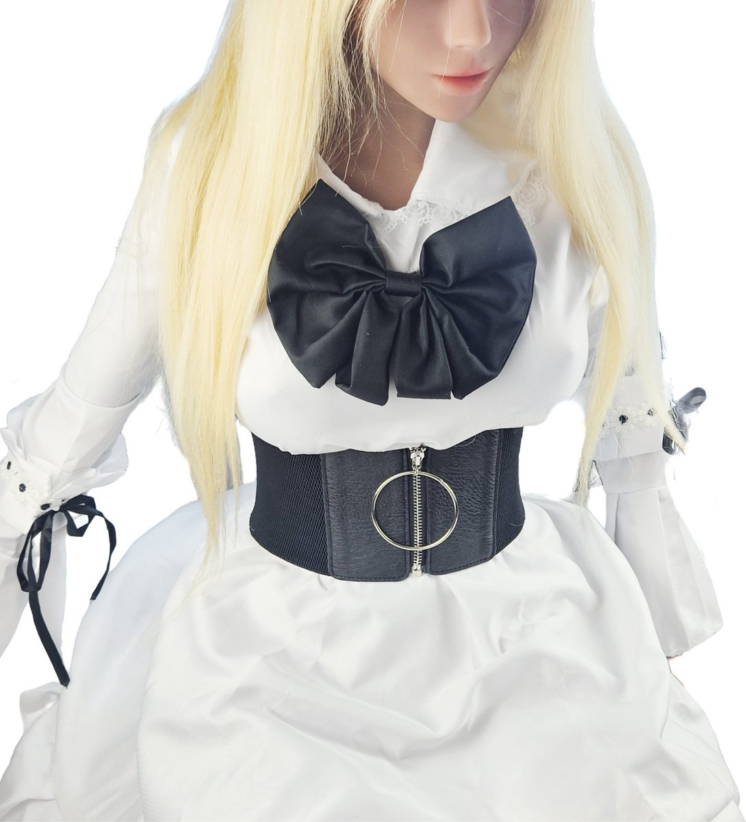 BamBella ® - Riem Mode Body Gothic met vetersluiting Verstelbaar zwart goth nep leer