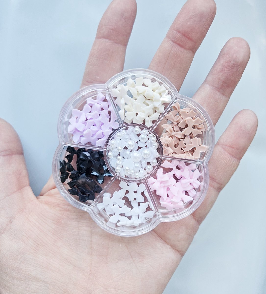 BamBella® mix kleur - strikjes Steentjes in doos - set tools set steentjes plak glitter steen doosje art knutselen naaien