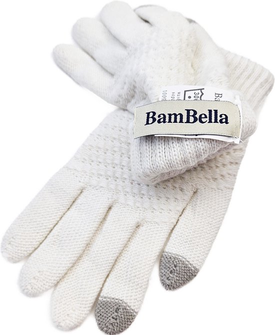 BamBella® Handschoenen winter dames warmte wit