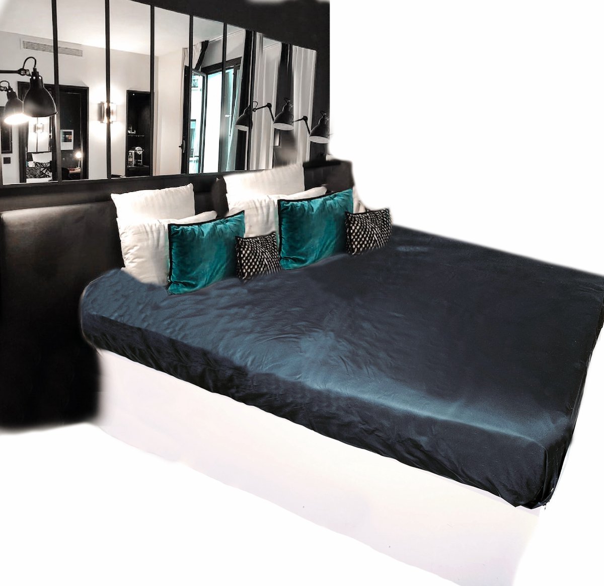 Laken XXL - 200X220 BNDGx® -Zwart - Waterdicht voor bed - Seks - PVC Stof  - Volledige matras beschermer
