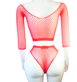 BamBella® -   set - Onesize - Erotische sexy nacht set broek met top doorzichtig kant - Super Stretch