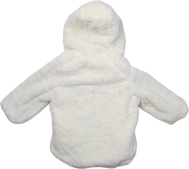 Jas Maat 92 - Bontjas zacht imitatiebont creme off white d