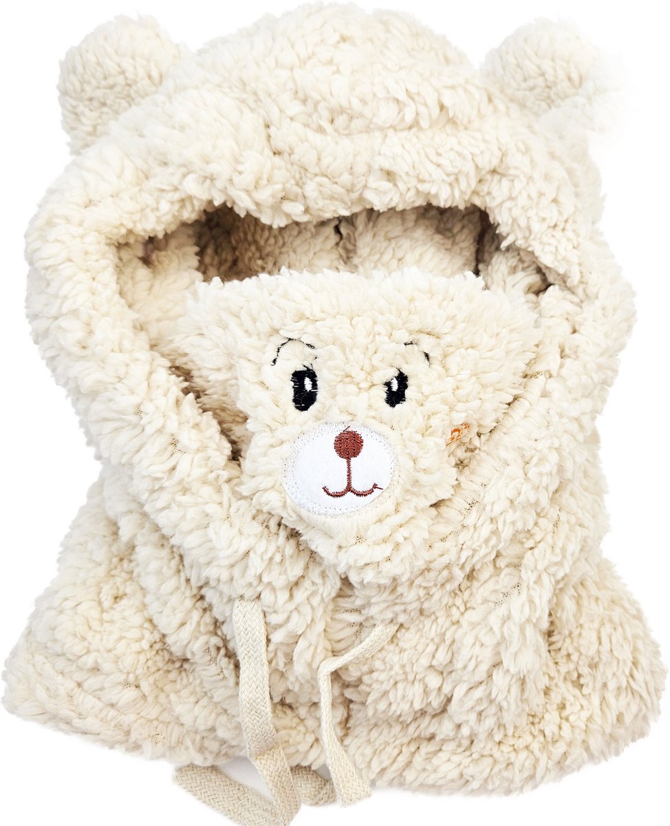 BamBella® Muts winter fleece warm borg schattige beer volledige muts