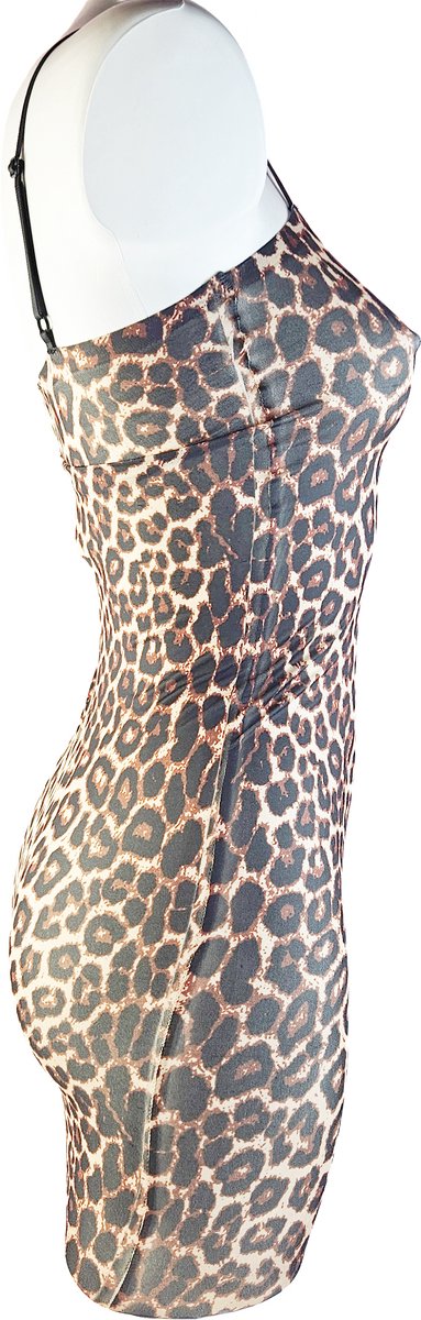 BamBella® - Jurk - Maat Onesize - Panterprint Dunne stof doorzichtig Dierenprint panter stof