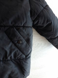 Winterjas heren zwart grote bontkraag jas  imitatiebont parka jack