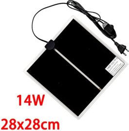 Warmtemat Planten kweken  28x28cm - 14watt - met dimmer en Aan/Uit schakelaar
