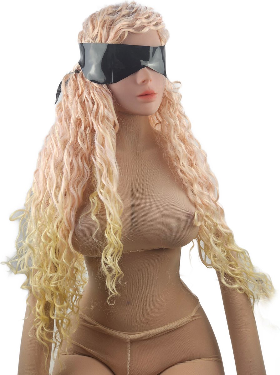 BNDGx® - Oog masker BDSM - Erotiek bondage Blinddoek sex speeltje voor koppels - Zwart - Mix van LATEX en polyester
