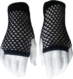 BamBella ® Handschoenen Visnet Zwart vingerloze Elastische gaas feest Carnaval gothic