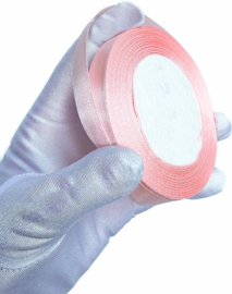 BamBella® - Satijn lint - 22 meter rol - Licht roze - 12 mm