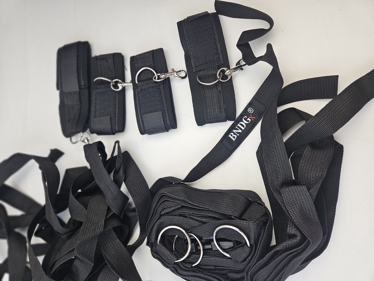 BNDGx® - Bed Boeien - Bondage set voor onder het bed - Vastbinden set touwen bondage set - restraint straps Handboeien enkel boeien