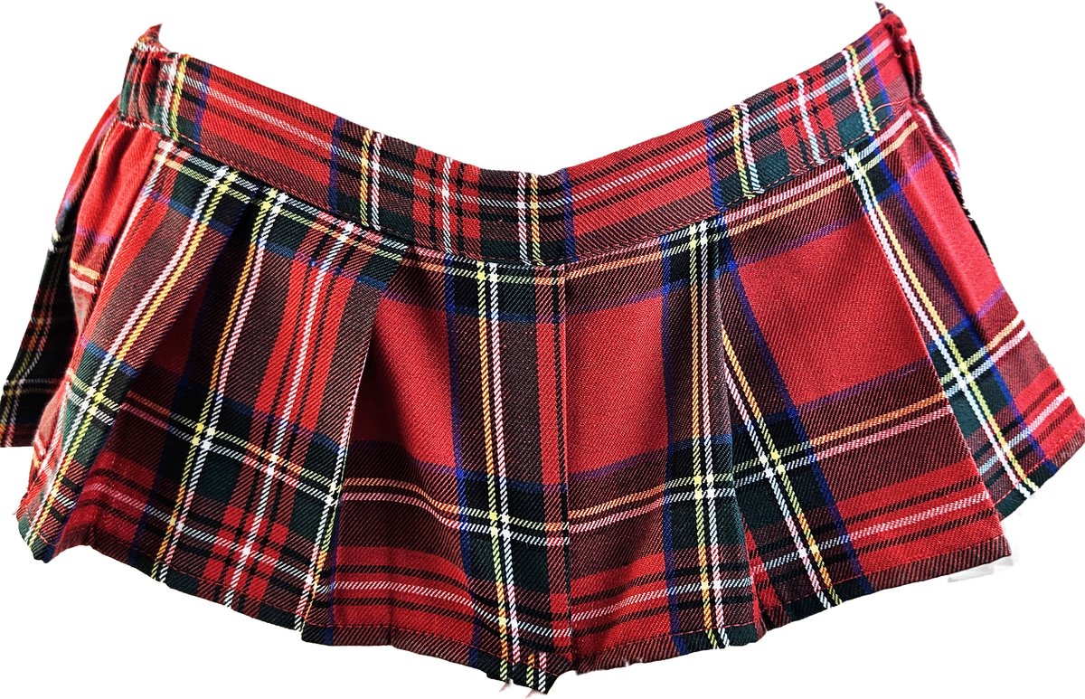 BamBella® - Ultra korte Mini rok -  -Erotische rollenspel kleding Rood ruiten