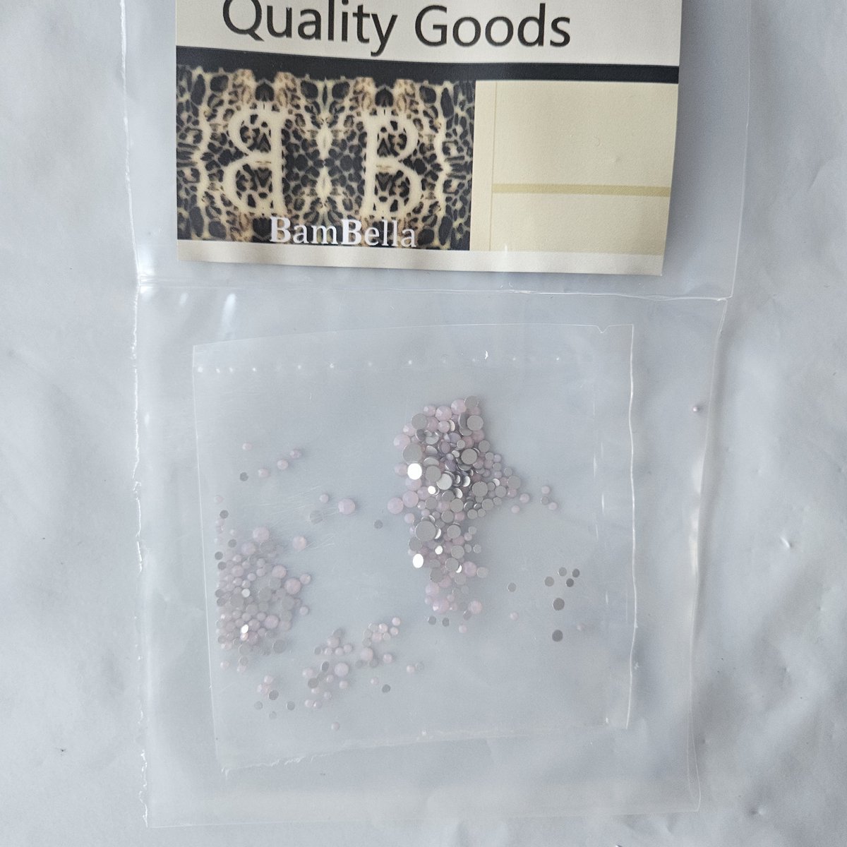 BamBella® Plak strass Steentjes - 1 zakje - 3mm tot 6mm - Wit AB doorzichtig strass stenen glitters nail art kleding versieren