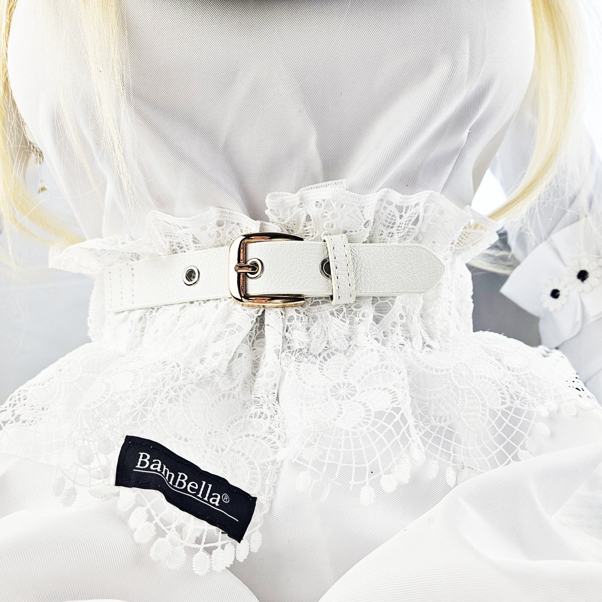 BamBella ® - Riem Maat Onesize - Rok franje ruches Mode Body Gothic Goth taille riem zwart met belt