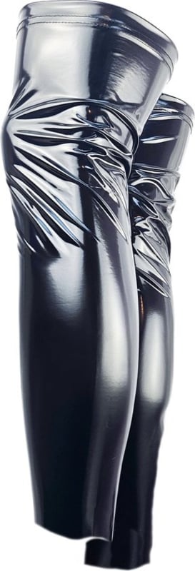 Halve Kousen - Onesize - Rood - Datex (Mix latex en stof ) - Sexy Kniekousen van Super Glans Dames sokken
