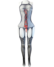 BamBella ® - Panty pak -Onesize - body suit - Dames - Onesize - Erotische jumpsuit van kant lingerie