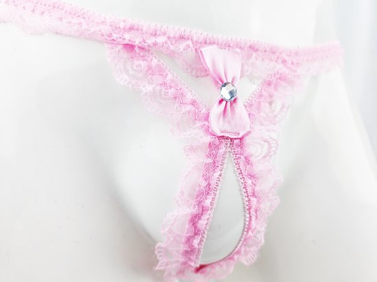BamBella ® - String Kruisloos - One size - Sexy Roze Erotische onderbroek Heren