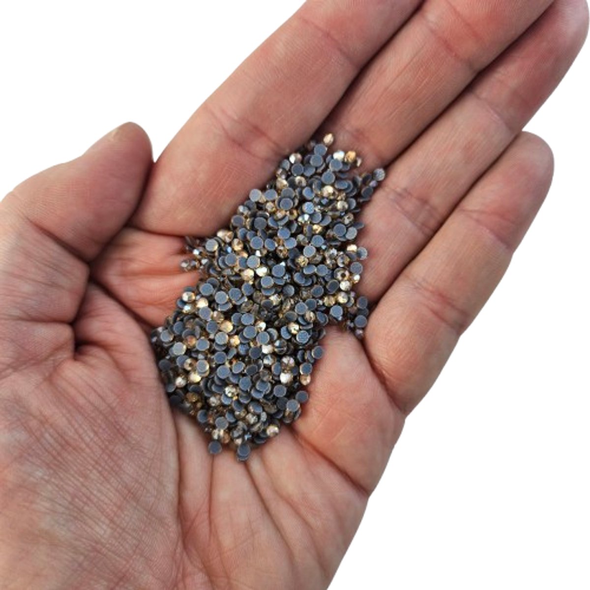 BamBella® - SS10 - Licht bruin - Hotfix strass Steentjes - 1440 stuks - strass stenen glitters nail art kleding versieren
