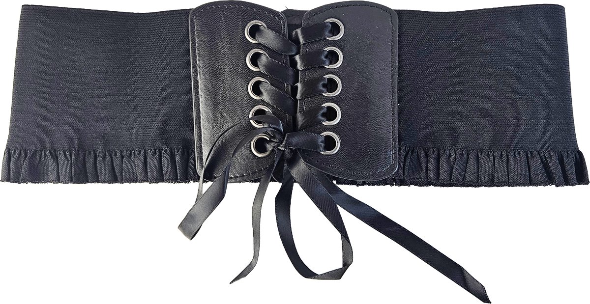 BamBella ® - Zwart Korset Mode Body Gothic Goth taille riem met veter sluiting korset belt