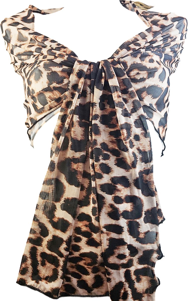 BamBella® - Sjaal - Bolero - Panterprint zwart Dierenprint panter stof Strand