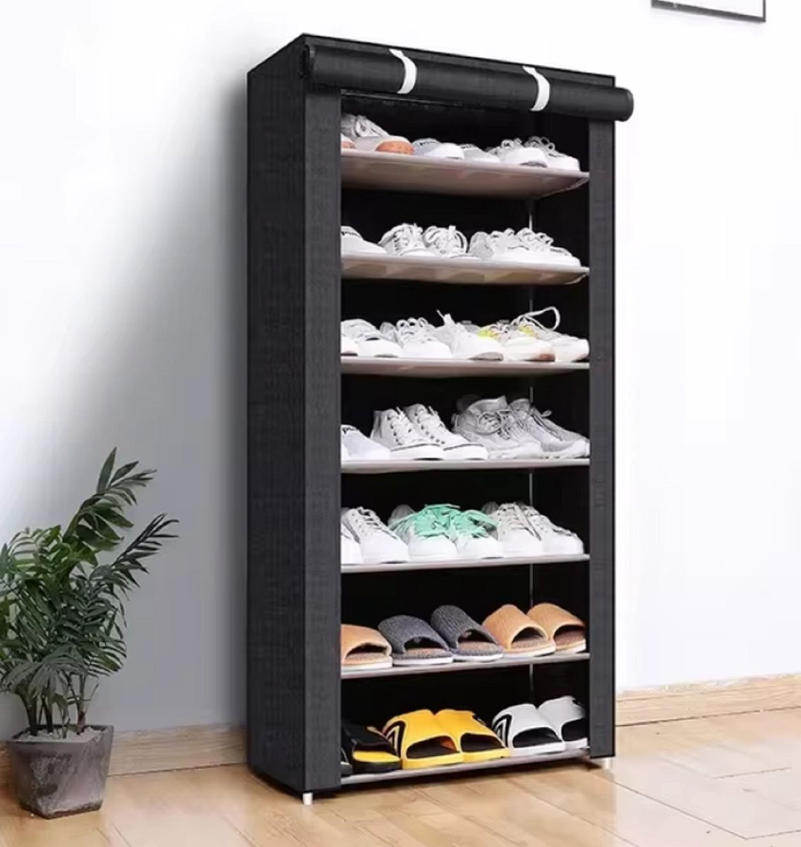 Schoenen of kleding kast wand rek Schoenenkast schoenenrek opberg met schappen kledingkast