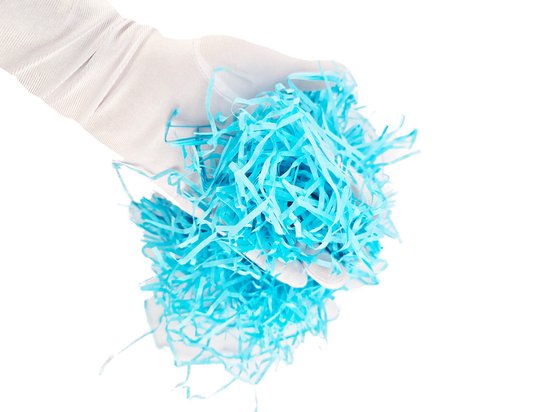 20 Gram LIchtblauw snippers voor doosjes verzenddoos verzenden vulling doos