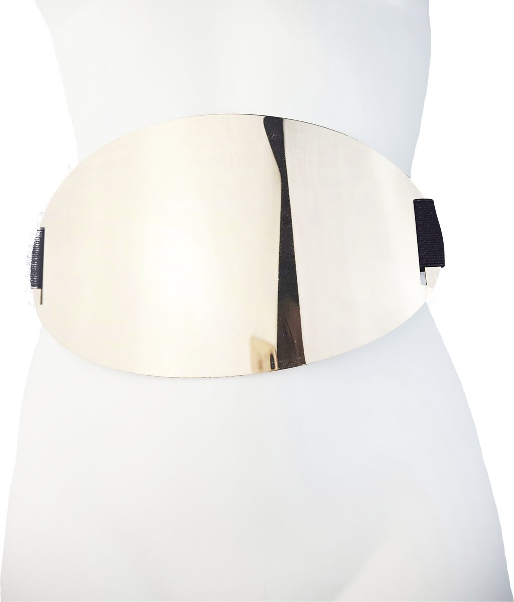 BamBella ® - Riem   Goudkleurige plaat Mode Body Gothic Goth taille riem met glitter korset belt