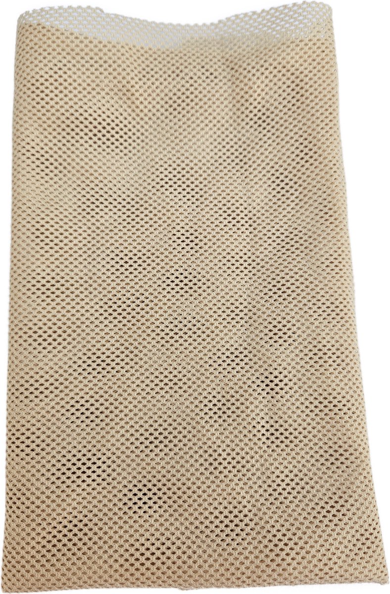 Netstof voor Haar weave - licht bruin - Hair weaving mesh rekbaar stof vlechten verbergen weft vastnaaien gaatjes stof afmeting 30 X 65