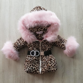 LADIES leopard print coat winter coat panther leopard c