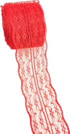 5 meter Kant band 4.5 cm breed Rood